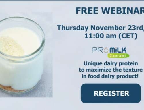 Webinar: Unique dairy protein to maximize the texture in food dairy product